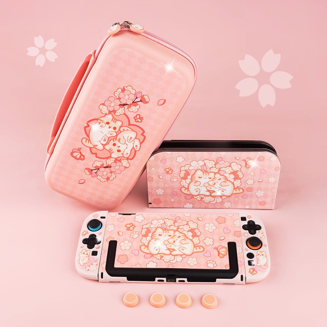 Amazon.com: BelugaDesign Sakura Cat Switch 2 Bundle | Kawaii Pink